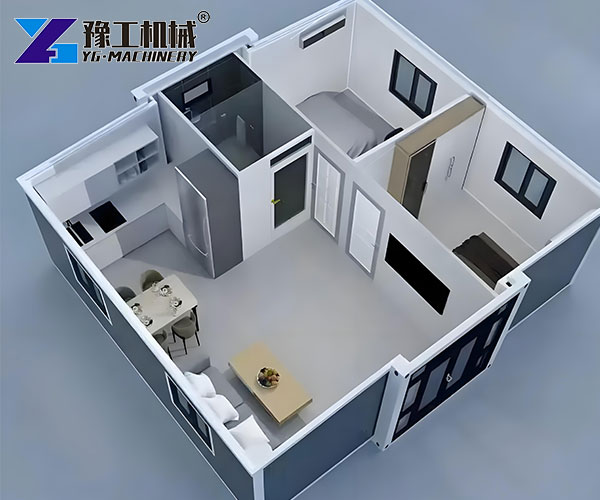 Space saving expandable house bedroom