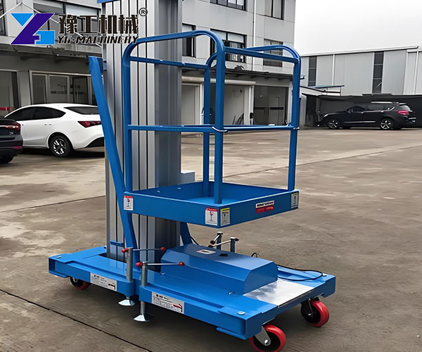 single column lifting platform for tight spaces