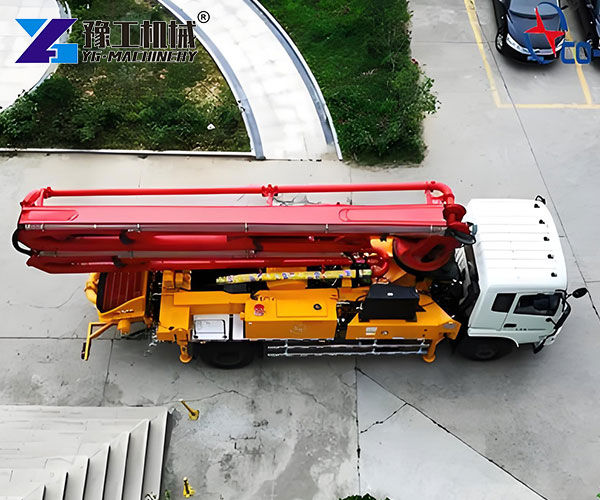 building site pump truck