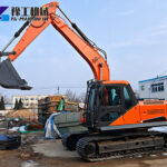 industrial digger at construction site