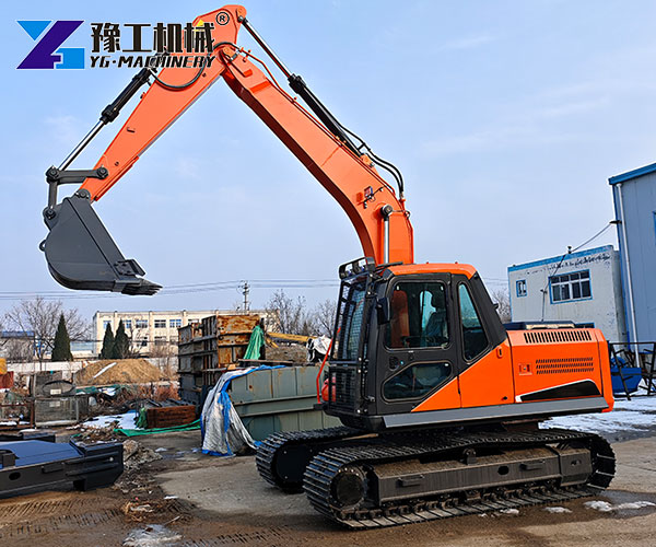 industrial digger at construction site