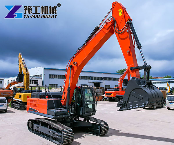 industrial digger scooping earth