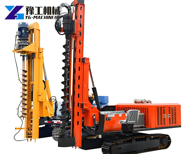 tracked mounting pile system