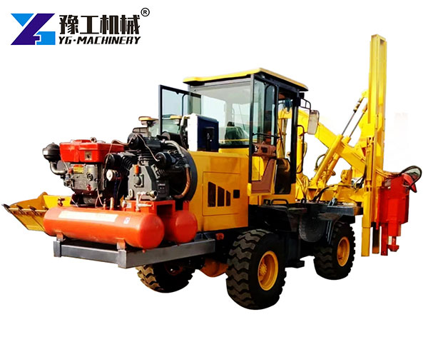 fence post driving machine