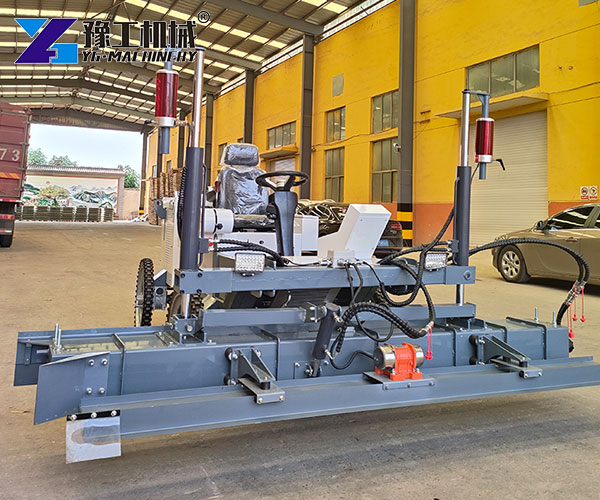 laser screed machine working