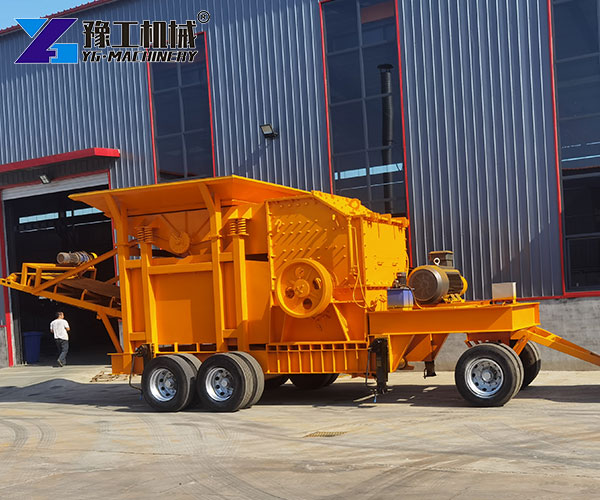 portable crusher working