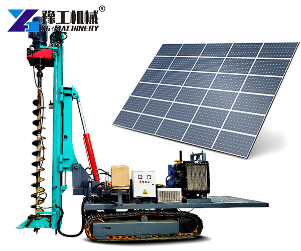solar pile driver machine