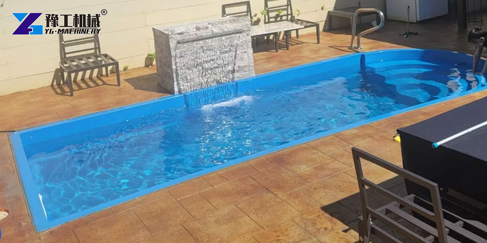 prefab container pool with stairs