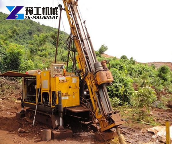 Core drilling rig in operation
