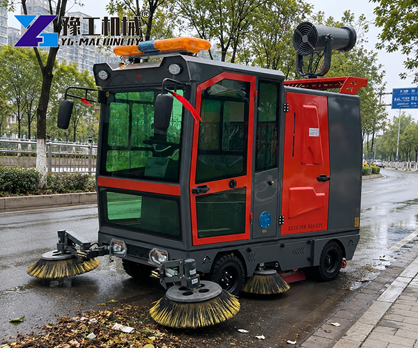 Street sweeper at work