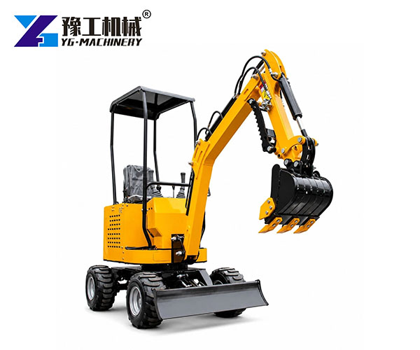 Wheeled compact excavator